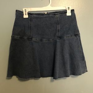 Free People high waisted denim mini skirt size 2.